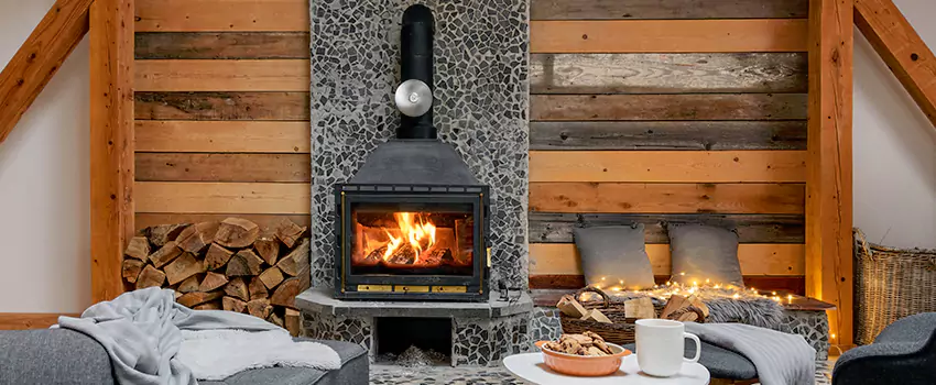 Thelin Hearth Products Direct Vent Gas Stove Fireplace Inspection in Commack, New York